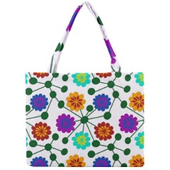 Bloom Plant Flowering Pattern Mini Tote Bag