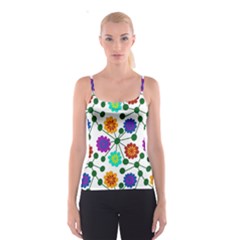 Bloom Plant Flowering Pattern Spaghetti Strap Top