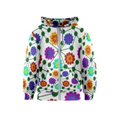 Bloom Plant Flowering Pattern Kids  Zipper Hoodie