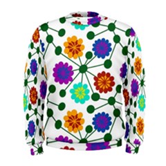 Bloom Plant Flowering Pattern Men s Sweatshirt