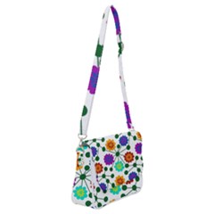 Bloom Plant Flowering Pattern Shoulder Bag With Back Zipper by Maspions