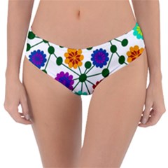 Bloom Plant Flowering Pattern Reversible Classic Bikini Bottoms