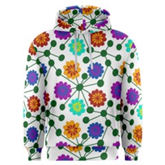 Bloom Plant Flowering Pattern Men s Overhead Hoodie