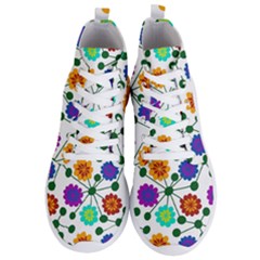 Bloom Plant Flowering Pattern Men s Lightweight High Top Sneakers