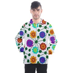 Bloom Plant Flowering Pattern Men s Half Zip Pullover