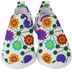 Bloom Plant Flowering Pattern Kids  Slip On Sneakers