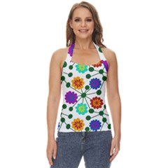 Bloom Plant Flowering Pattern Basic Halter Top