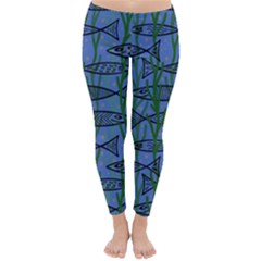 Fish Pike Pond Lake River Animal Classic Winter Leggings by Maspions