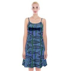 Fish Pike Pond Lake River Animal Spaghetti Strap Velvet Dress