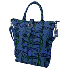 Fish Pike Pond Lake River Animal Buckle Top Tote Bag by Maspions