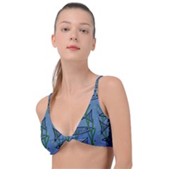 Fish Pike Pond Lake River Animal Knot Up Bikini Top by Maspions