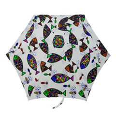 Fish Abstract Colorful Mini Folding Umbrellas