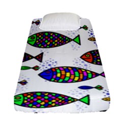 Fish Abstract Colorful Fitted Sheet (single Size)