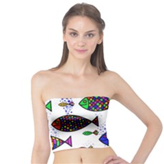 Fish Abstract Colorful Tube Top