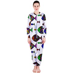 Fish Abstract Colorful Onepiece Jumpsuit (ladies)