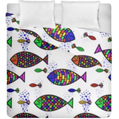 Fish Abstract Colorful Duvet Cover Double Side (king Size)