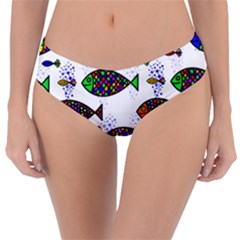 Fish Abstract Colorful Reversible Classic Bikini Bottoms by Maspions