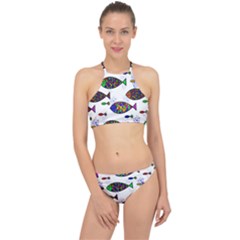 Fish Abstract Colorful Halter Bikini Set