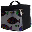 Fish Abstract Colorful Make Up Travel Bag (Big) View2