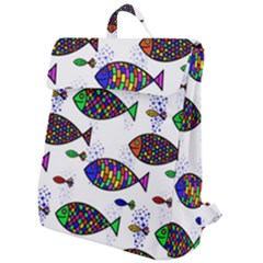 Fish Abstract Colorful Flap Top Backpack