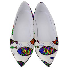 Fish Abstract Colorful Women s Low Heels