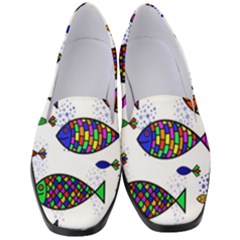 Fish Abstract Colorful Women s Classic Loafer Heels