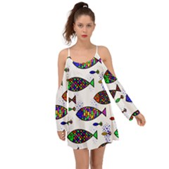 Fish Abstract Colorful Boho Dress