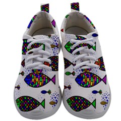 Fish Abstract Colorful Mens Athletic Shoes