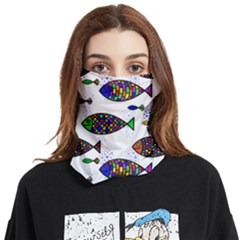 Fish Abstract Colorful Face Covering Bandana (two Sides)