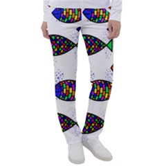 Fish Abstract Colorful Women s Casual Pants by Maspions