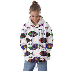 Fish Abstract Colorful Kids  Oversized Hoodie