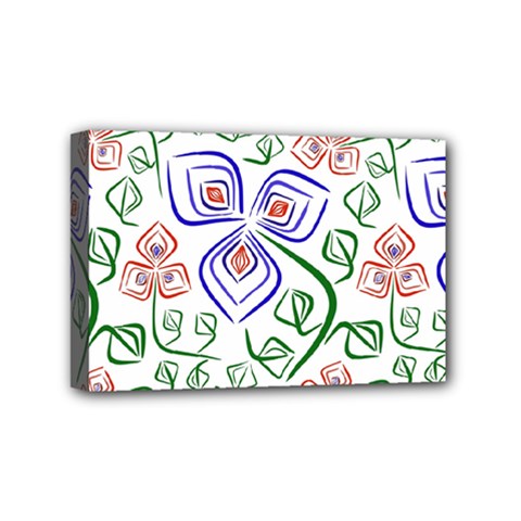 Bloom Nature Plant Pattern Mini Canvas 6  X 4  (stretched)