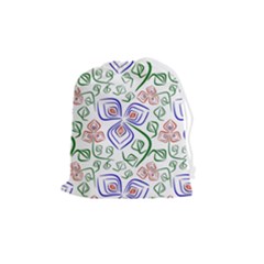 Bloom Nature Plant Pattern Drawstring Pouch (medium)