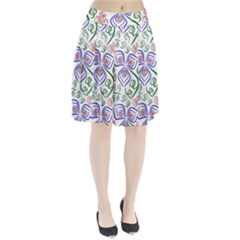 Bloom Nature Plant Pattern Pleated Skirt