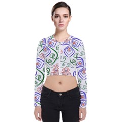 Bloom Nature Plant Pattern Long Sleeve Zip Up Bomber Jacket by Maspions