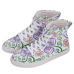 Bloom Nature Plant Pattern Men s Hi-top Skate Sneakers