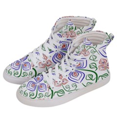 Bloom Nature Plant Pattern Women s Hi-top Skate Sneakers