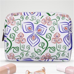 Bloom Nature Plant Pattern Make Up Pouch (medium)