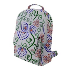 Bloom Nature Plant Pattern Flap Pocket Backpack (large) by Maspions