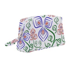 Bloom Nature Plant Pattern Wristlet Pouch Bag (medium)