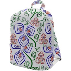 Bloom Nature Plant Pattern Zip Up Backpack by Maspions