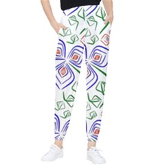 Bloom Nature Plant Pattern Women s Tapered Pants