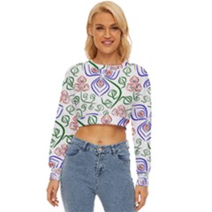 Bloom Nature Plant Pattern Lightweight Long Sleeve Sweatshirt