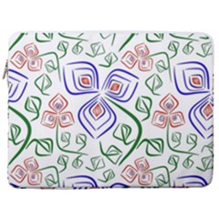 Bloom Nature Plant Pattern 17  Vertical Laptop Sleeve Case With Pocket by Maspions