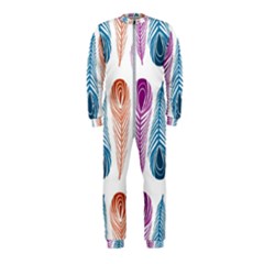 Pen Peacock Colors Colored Pattern Onepiece Jumpsuit (kids)