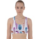 Pen Peacock Colors Colored Pattern Back Weave Sports Bra View1