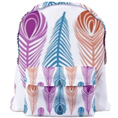 Pen Peacock Colors Colored Pattern Giant Full Print Backpack by Maspions