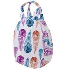 Pen Peacock Colors Colored Pattern Travel Backpack