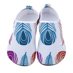 Pen Peacock Colors Colored Pattern Men s Sock-style Water Shoes by Maspions