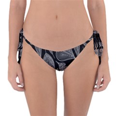 Leaves Flora Black White Nature Reversible Bikini Bottoms